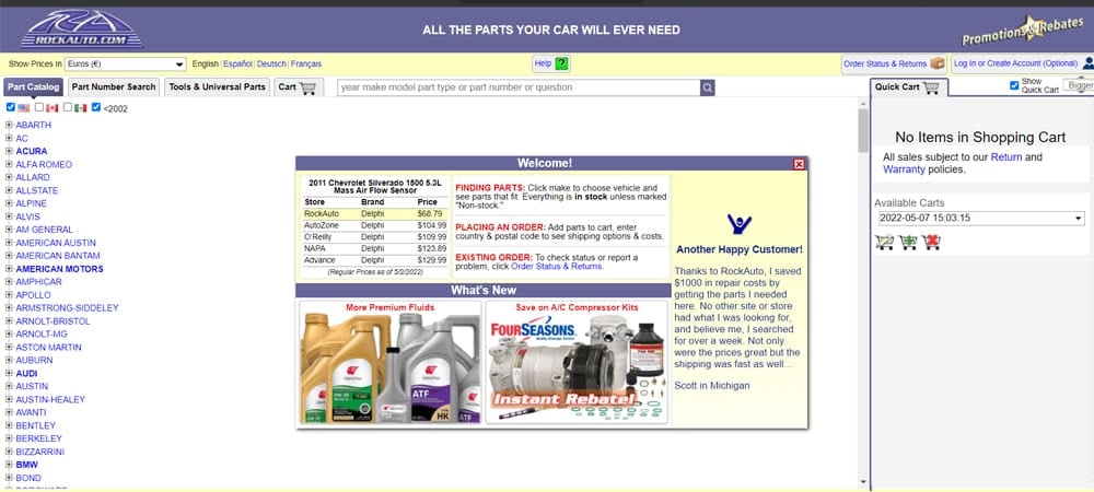 Rock Auto Car Parts