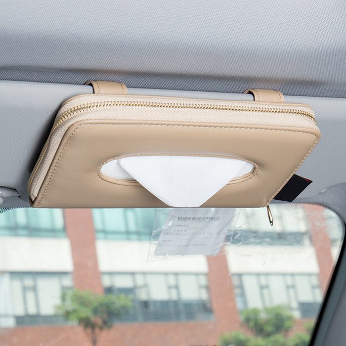 Windfall Auto Car Sun Visor Hanging Tissue Storage Box Holder